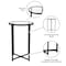 Flash Furniture Round Glass End Table with Matte Black Frame NAN-JH-1786ET-BK-GG - alternate 9